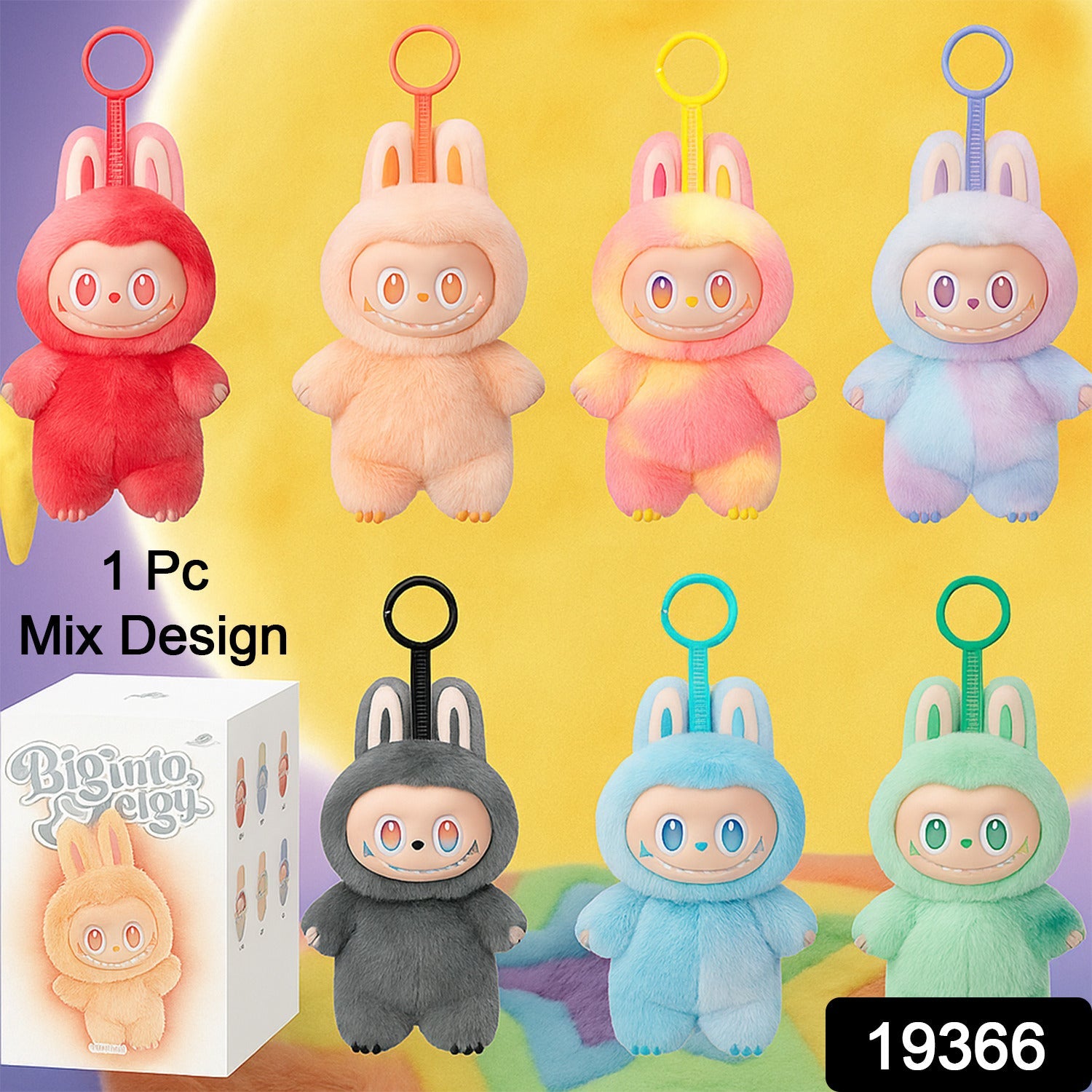 Plush Keychain – Soft Cartoon Animal Toy for Bags Secondary image