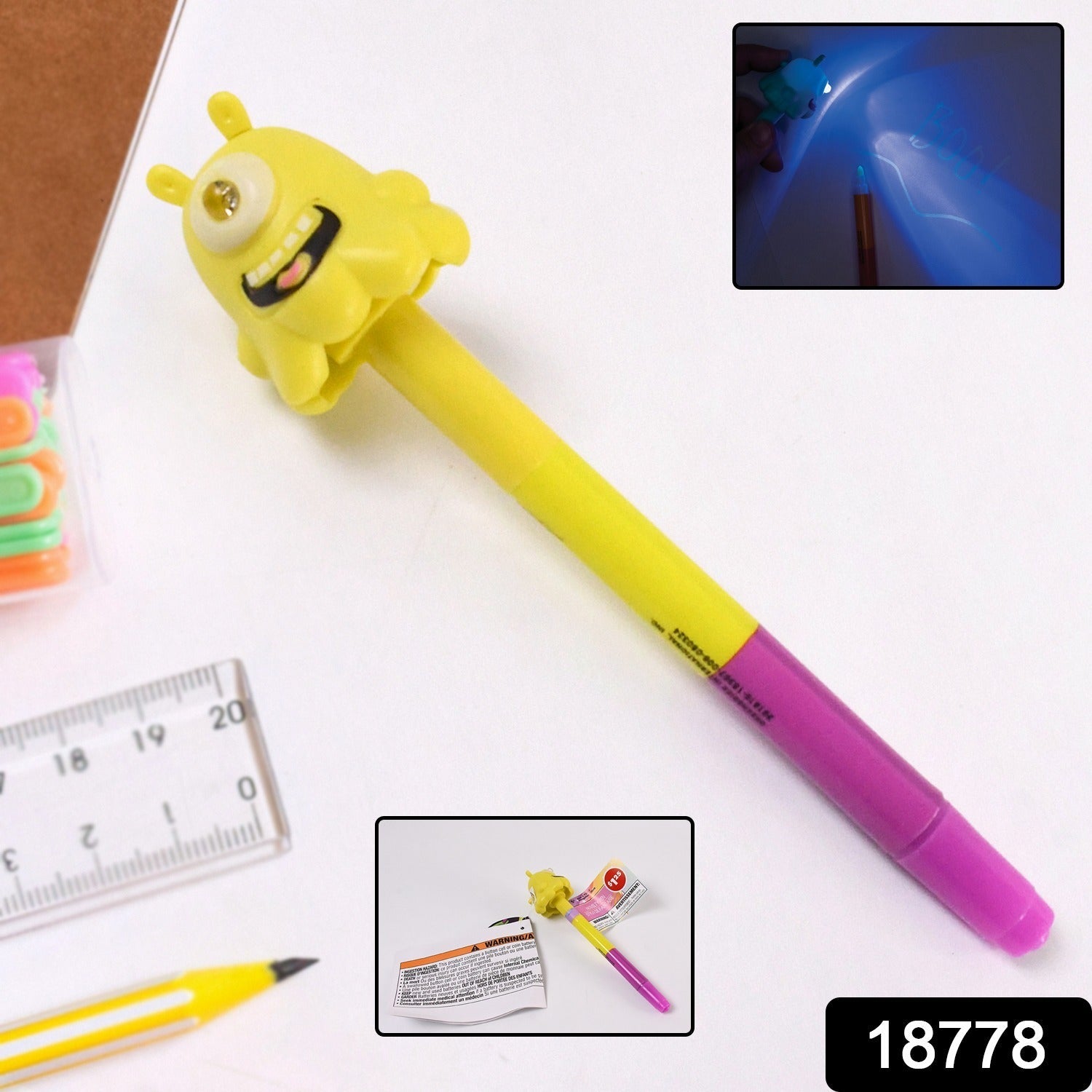3-in-1 Ball Pen with Marker & LED Light – Multifunctional Writing Tool Secondary image