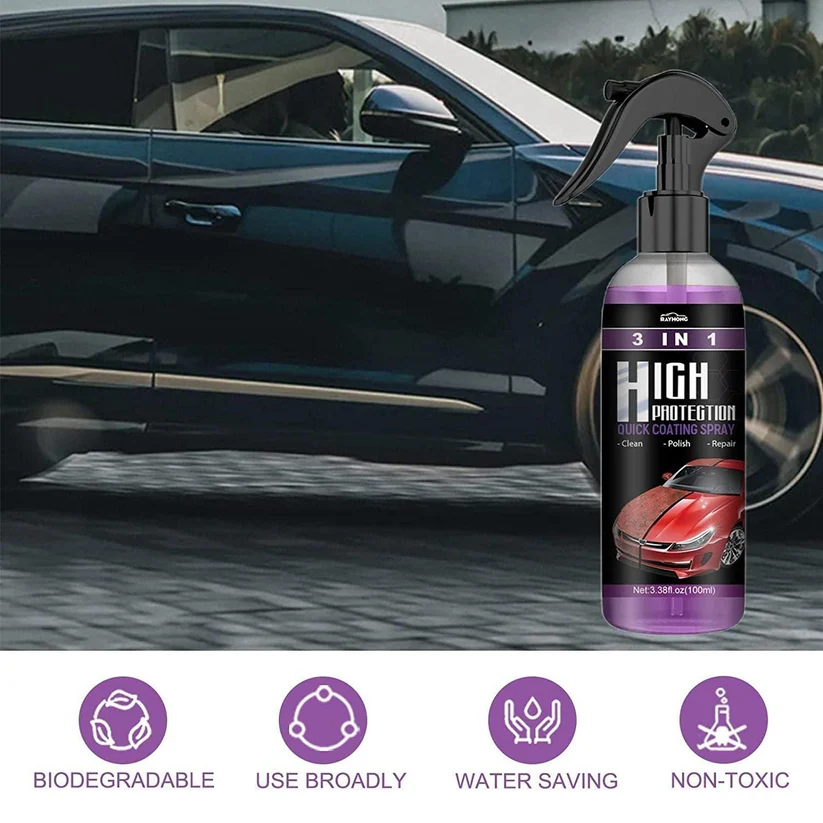 3 in 1 Car Shine/Scratch Spray ( Pack Of 2 ) Secondary image