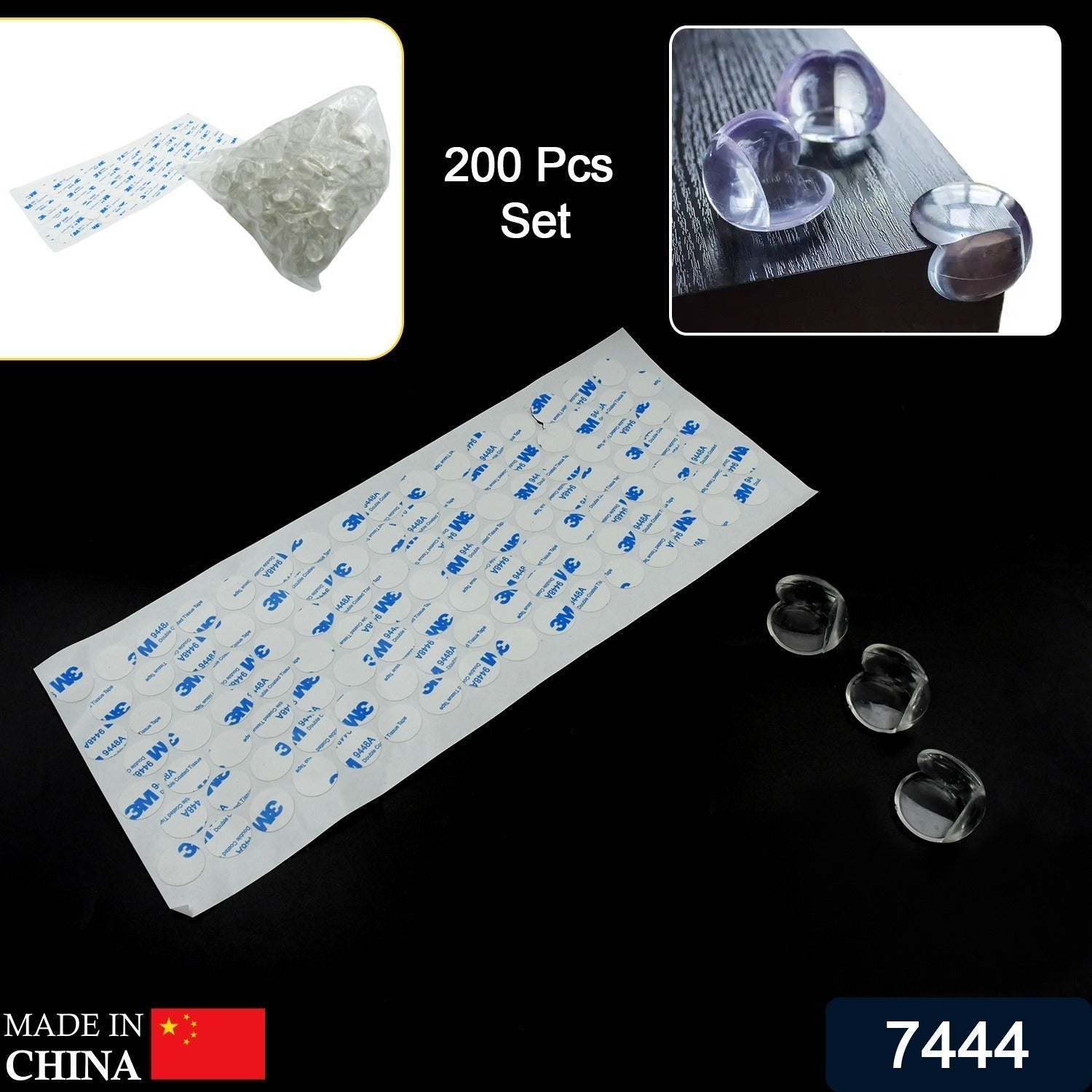 Baby Safety Corner Protectors – 200 Pc High-Adhesive | Mini Safy Secondary image