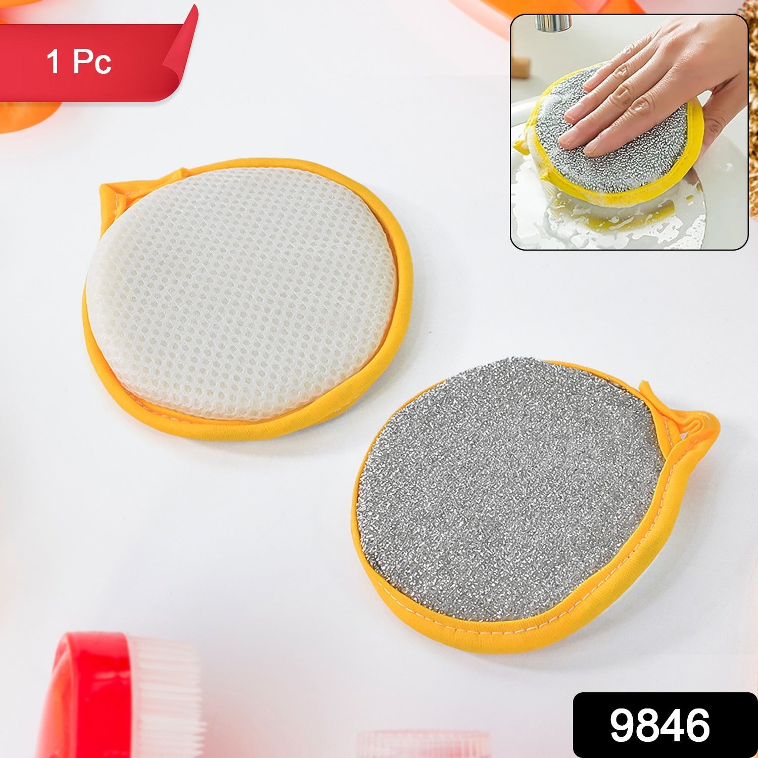 Dishwashing Sponge Brush – Double-Sided Durable Cleaner Secondary image
