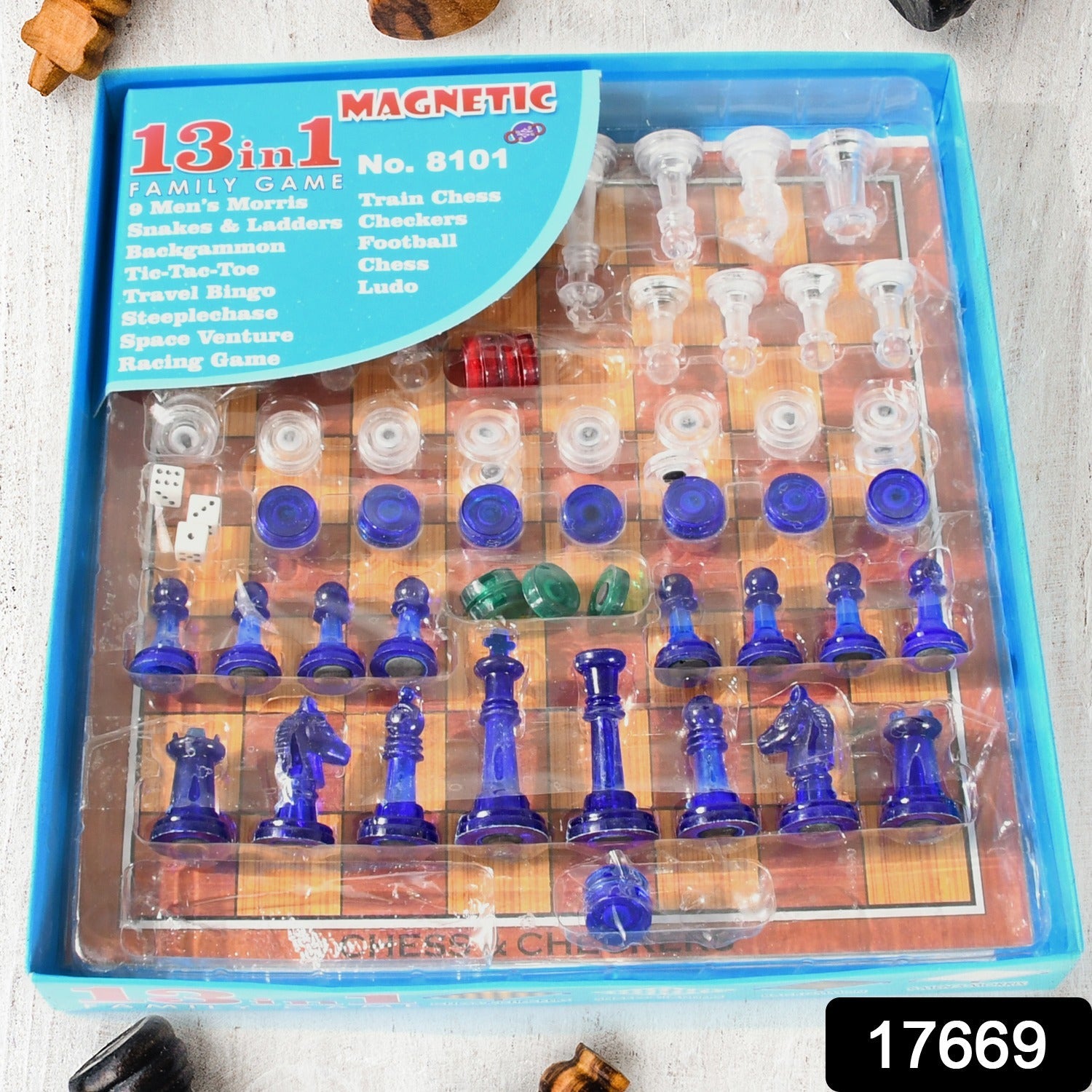 Family Board Game Set – 13-in-1 Magnetic Chess & Ludo | Dollamis Secondary image