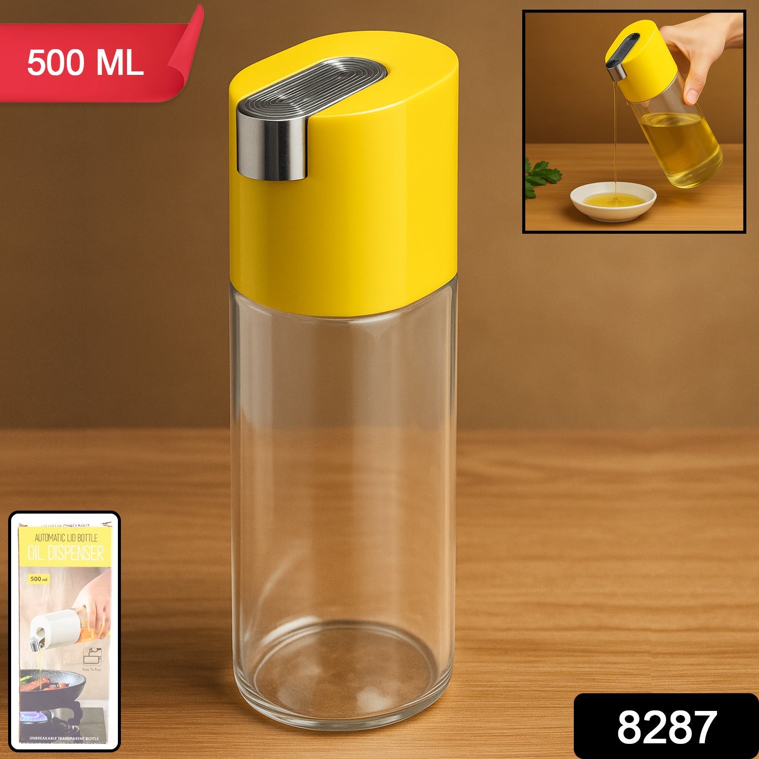 Oil Dispenser Bottle 500 ml – One-Touch Leak-Proof Pouring Secondary image