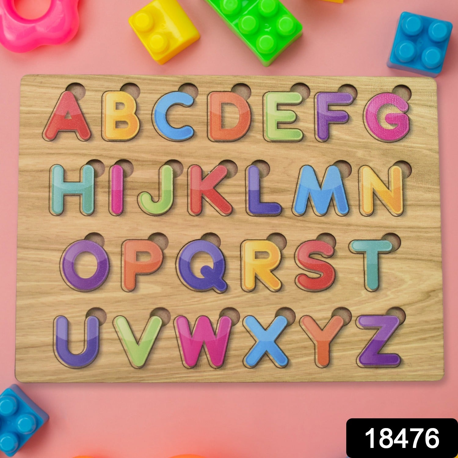 Wooden ABC Puzzle – Shapes Learning Board for Toddlers | Little Learners Secondary image