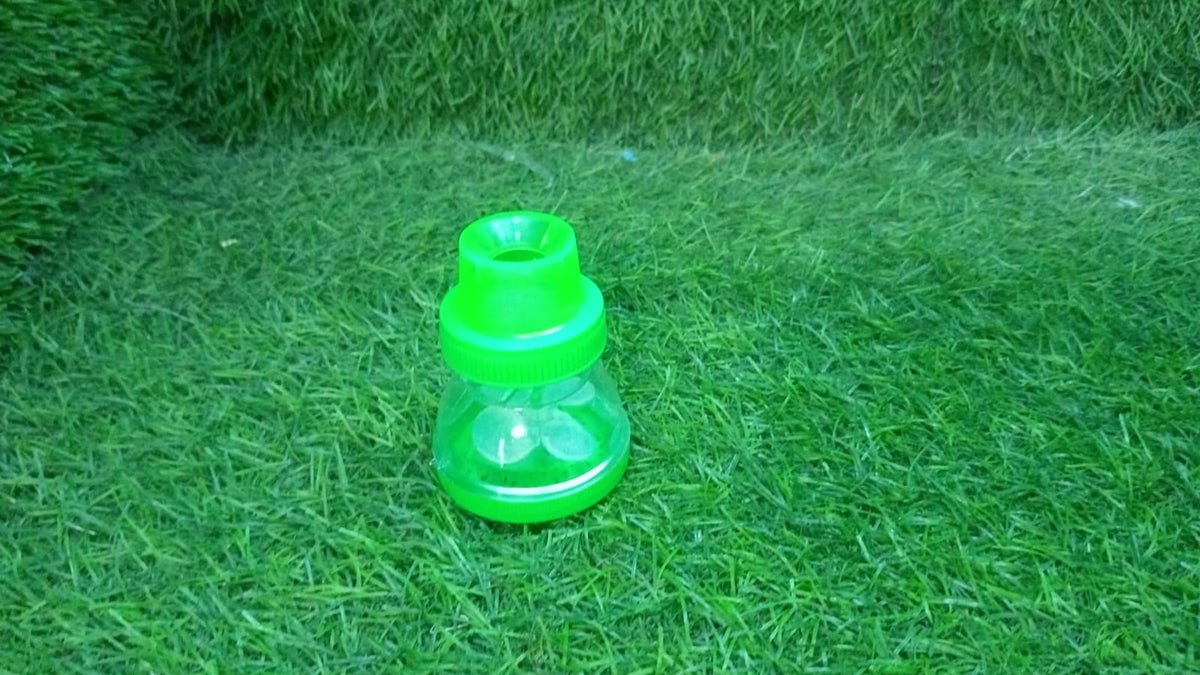 Detailed shot of the plastic 360-Degree Shower Head's internal fan mechanism.