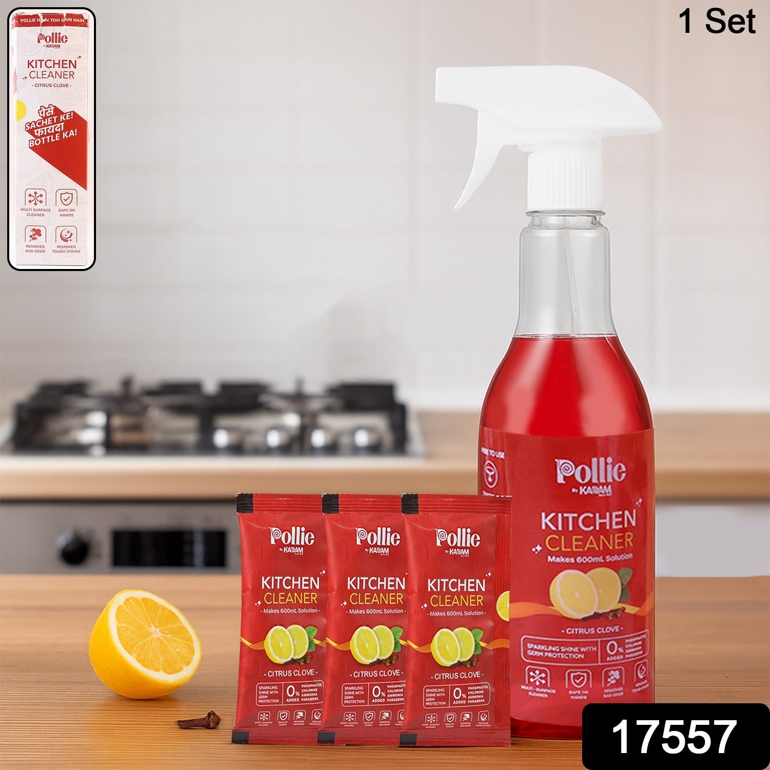 Concentrated Kitchen Surface Cleaner – Eco-Friendly Refill Kit Secondary image