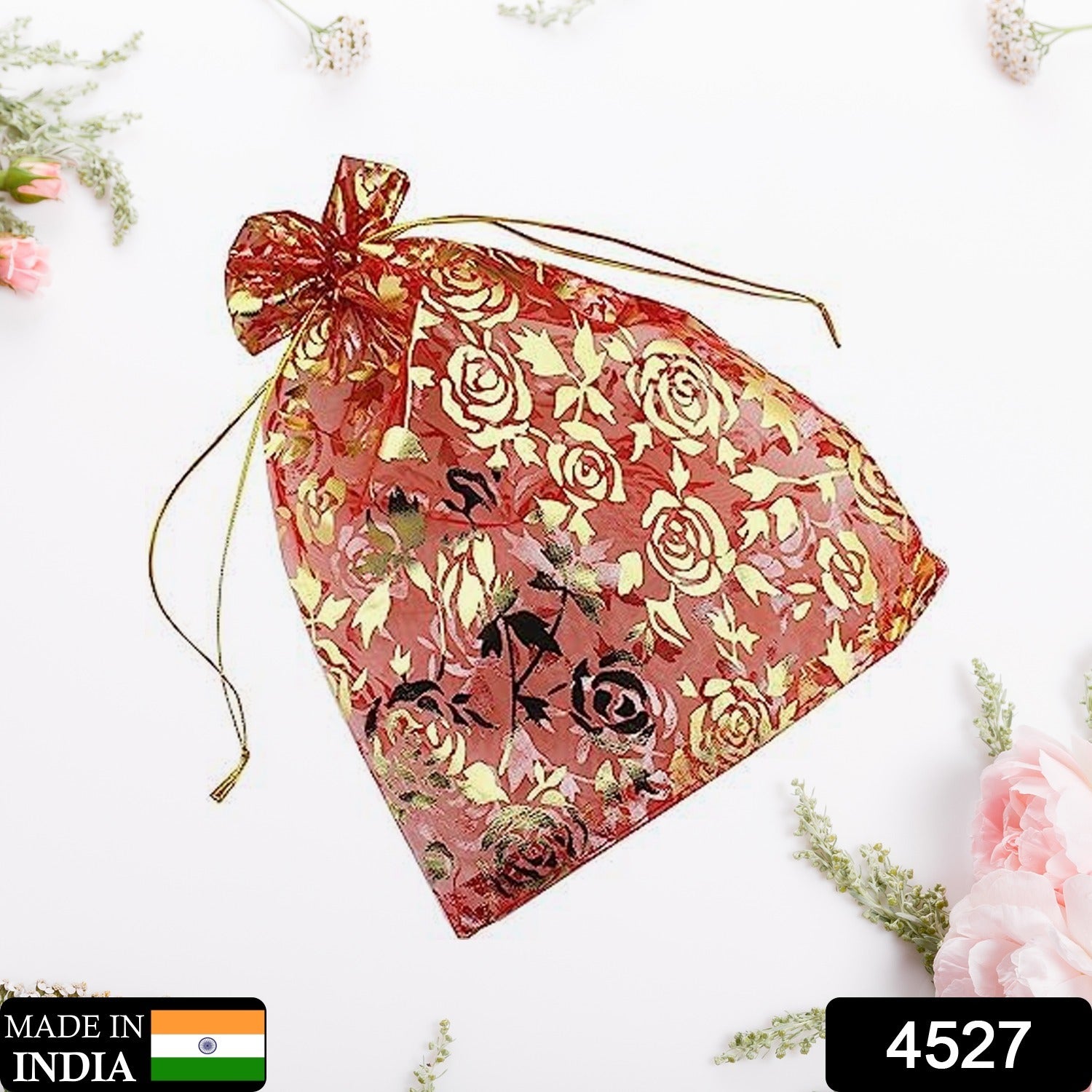 Shagun Potli – Organza Drawstring Pouch for Gifts | Giftoiza Secondary image