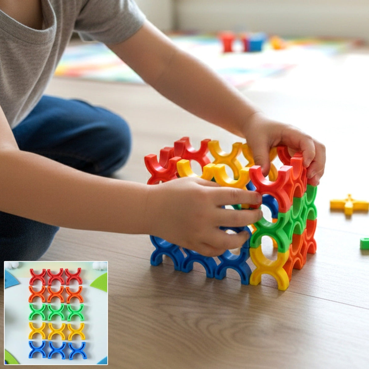 Colorful balanced blocks stacking toy for kids Main image