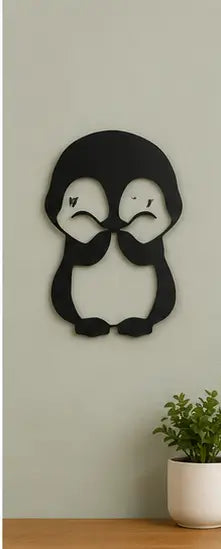 Cute Penguin Wooden Wall Art | Kids Room Wall Decor for Bedroom, Nursery & Playroom
