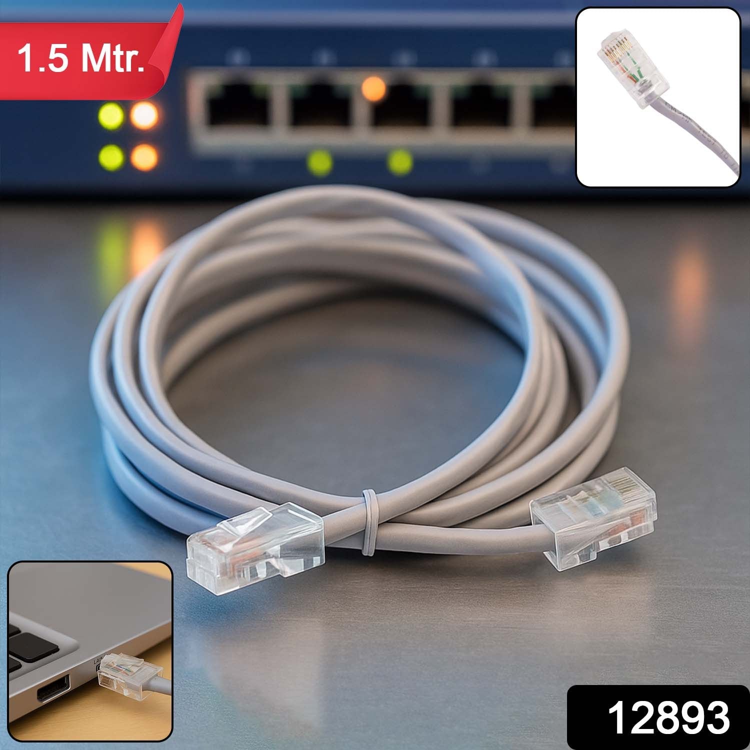 Ethernet Cable 1.5m – High-Speed Wired Internet Connectivity Secondary image