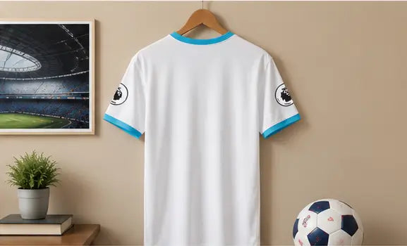 White Jersey Men's Printed Sports T-Shirt – Short Sleeve Athletic Football Jersey