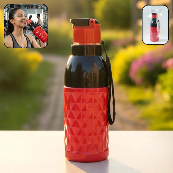 400 ML Sports Water Bottle – Leakproof Flip Top Lid with Carry Strap for Gym, Running & Travel