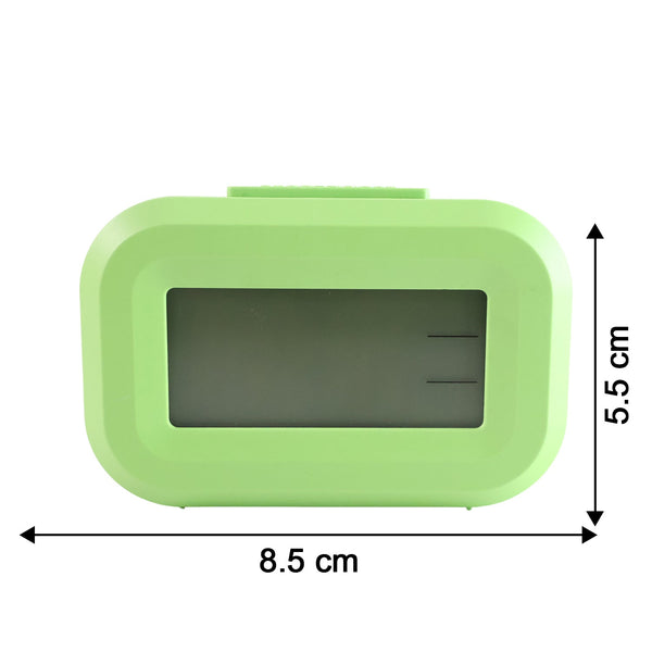 Alarm clock size guide image showing dimensions