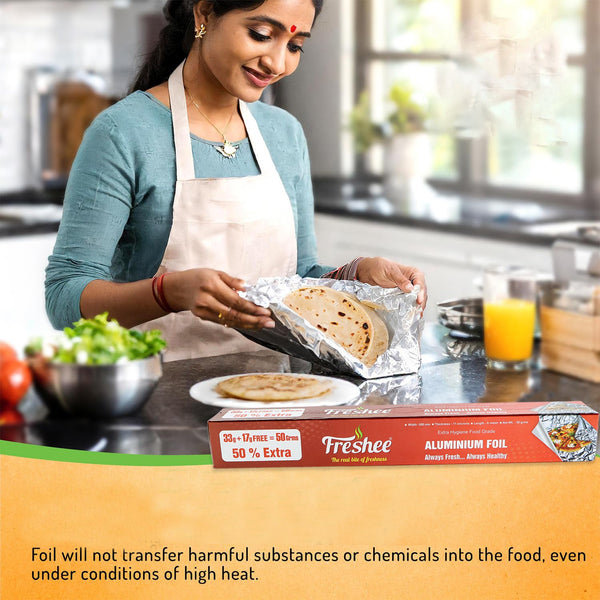 Kitchen aluminium foil roll ideal for baking and food storage