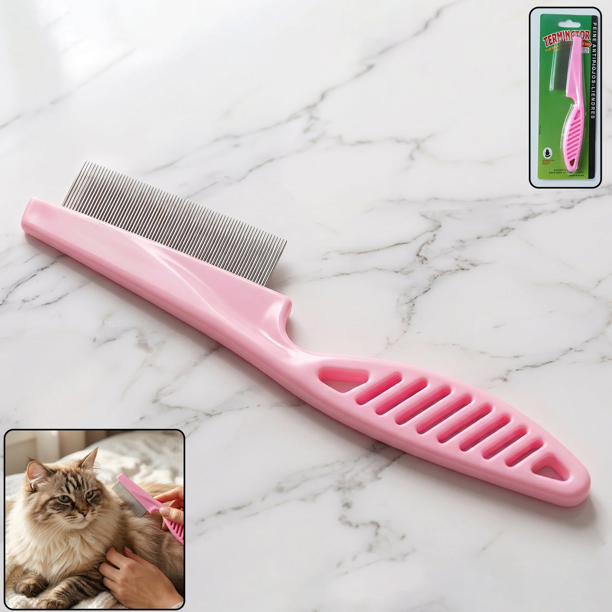 Pet dog grooming comb for shedding and fur cleaning Main image