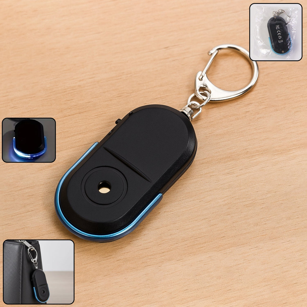 Personal safety alarm keychain with loud siren and LED light Main image