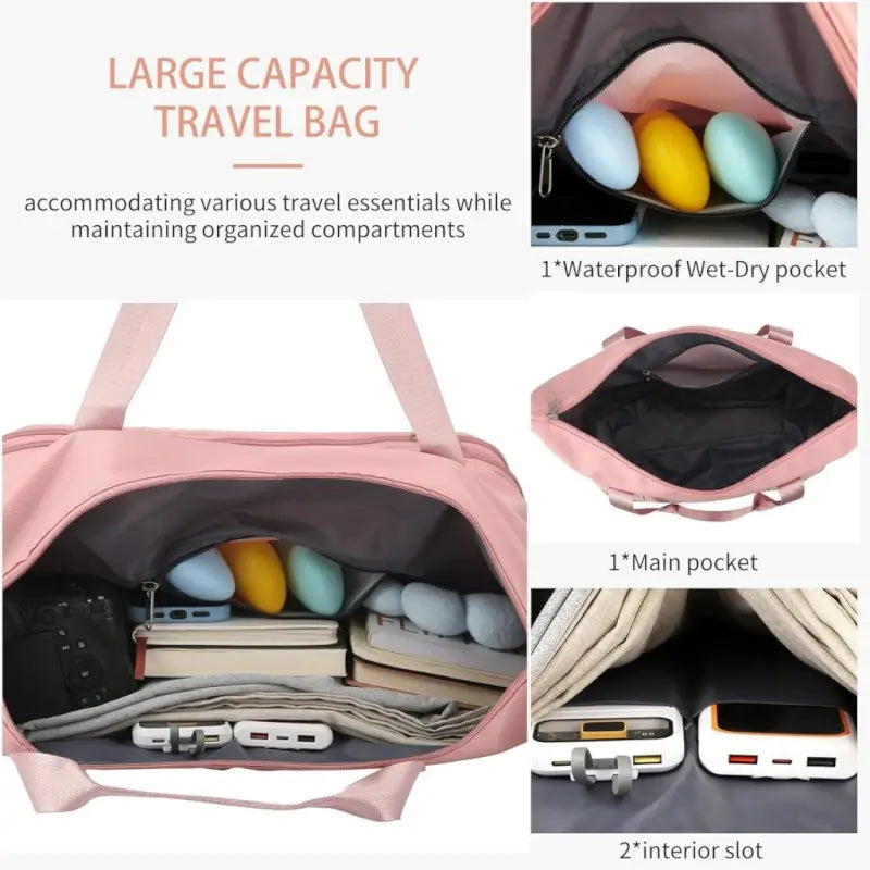 Duffle Trolley Bag – Large Foldable Travel Bag with Wheels & Adjustable Handles