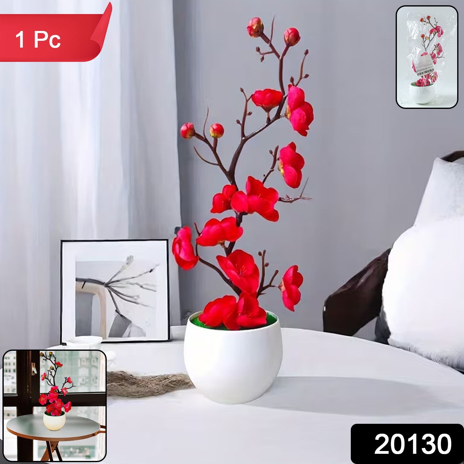 Artificial Flower Pot Plant – Realistic Maintenance-Free Decor Secondary image