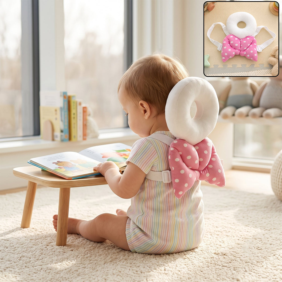 Baby Head Protector – Soft Safety Pad for Toddlers | Mini Bubbles Main image