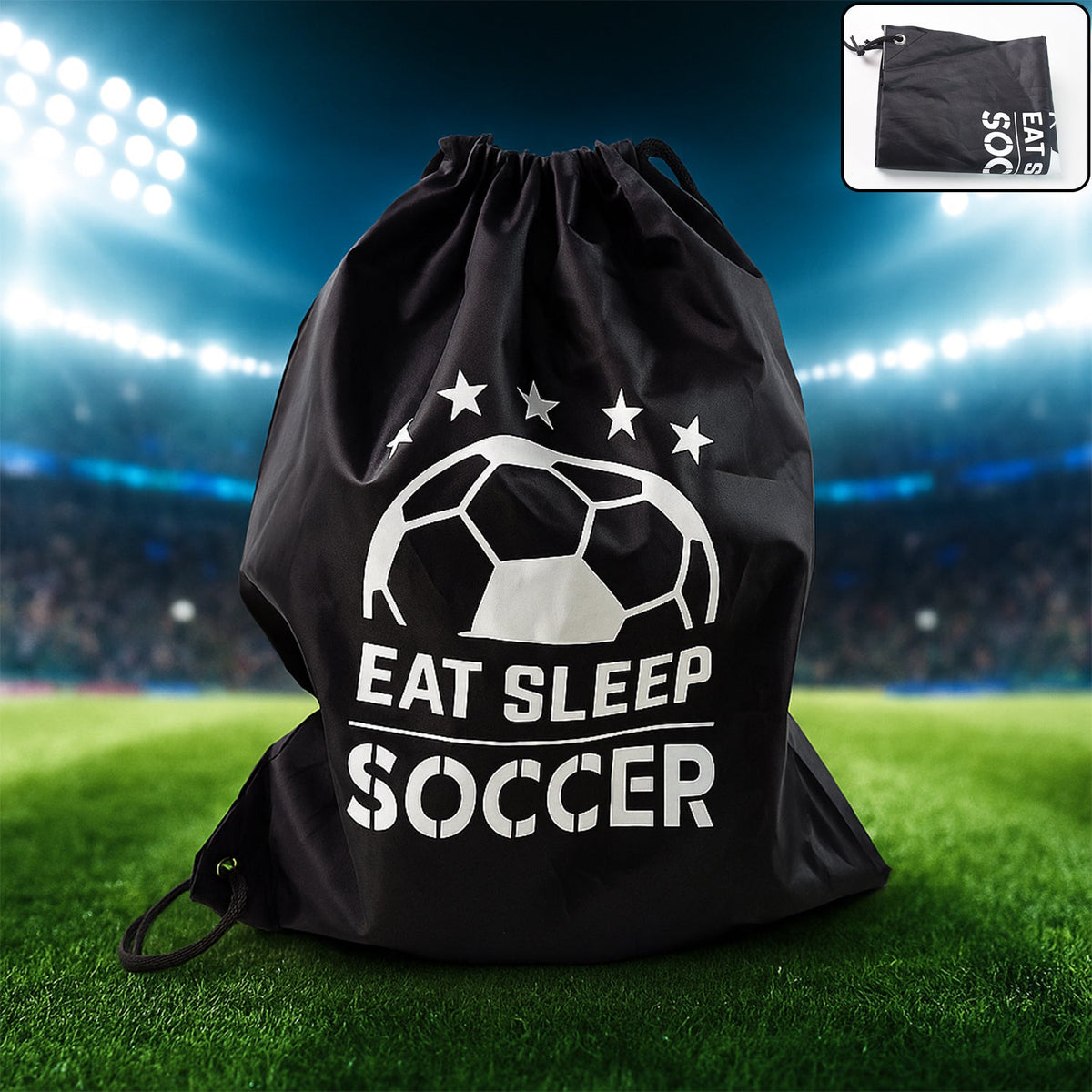 Black Drawstring Sport Backpack, ideal for gym and daily use. Main image