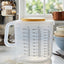 Plastic measurement storage box with secure lid and clear gram markings