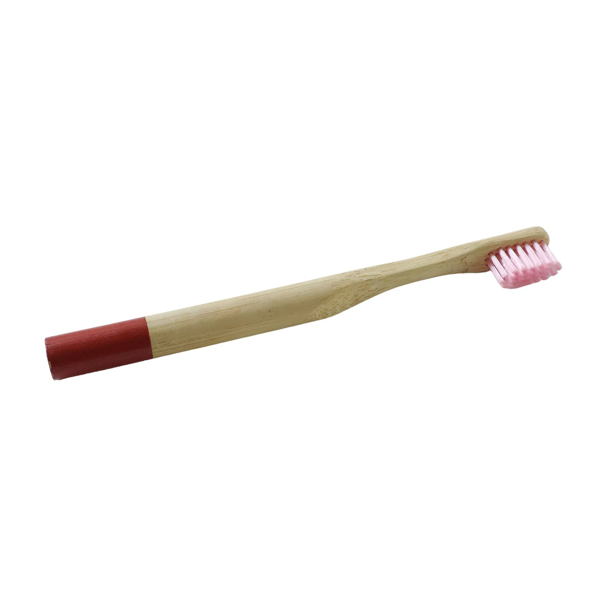 Eco-friendly bamboo toothbrush angled view showcasing soft bristles Main image