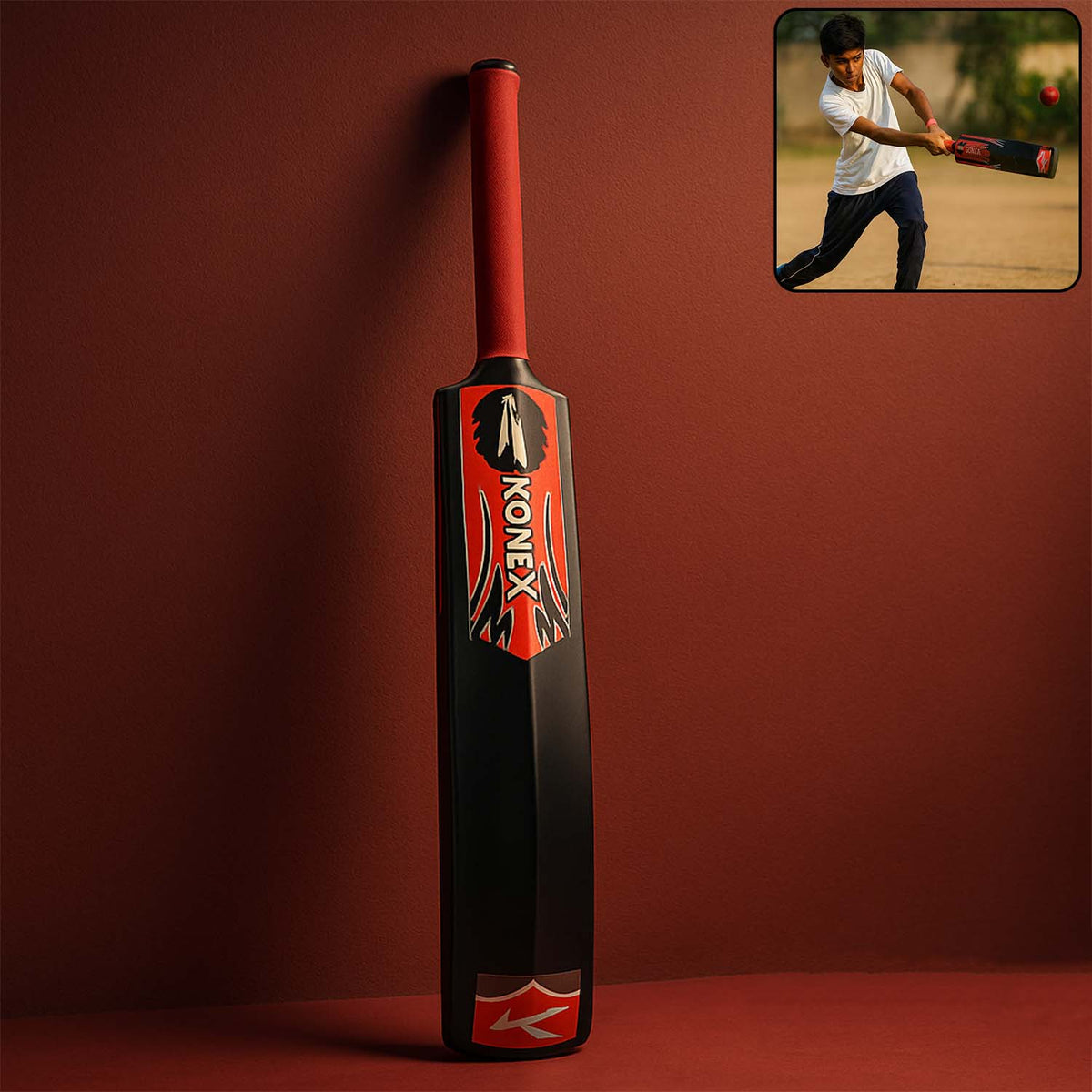 Lightweight durable plastic cricket bat ideal for outdoor practice Main image