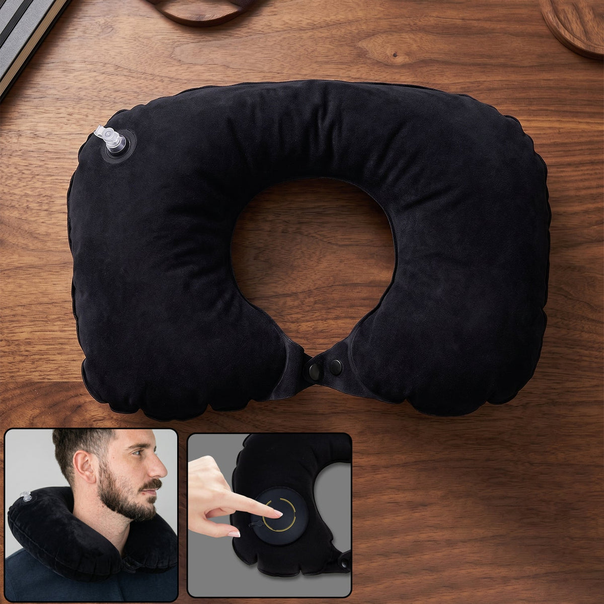 Inflatable soft travel neck pillow Main image