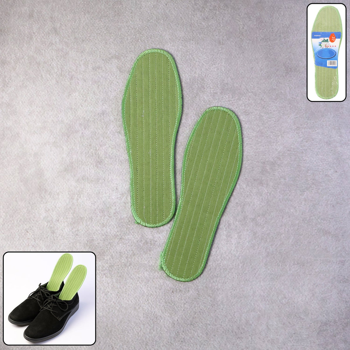 Pair of comfort shoe insoles size 37 with breathable fabric Main image