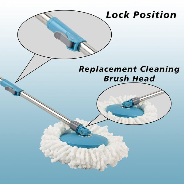 ergonomic handle on spin mop bucket for comfortable cleaning