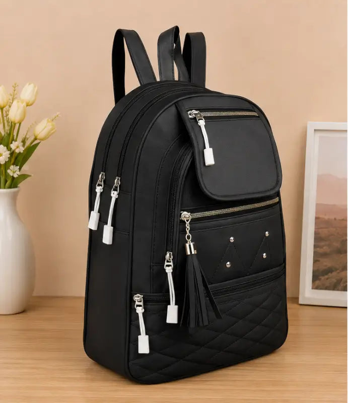 Women's PU Leather Handbag – Stylish Multi-Compartment Shoulder Tote Bag for Office, Travel & Daily Use Main image