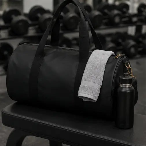 Elite Alluring Handbag – PU Gym Duffle Bag with 2 Compartments & Zip Closure