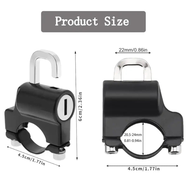 Bike Helmet Lock – Anti-Theft Security Lock with Keys for Motorcycle & Scooter