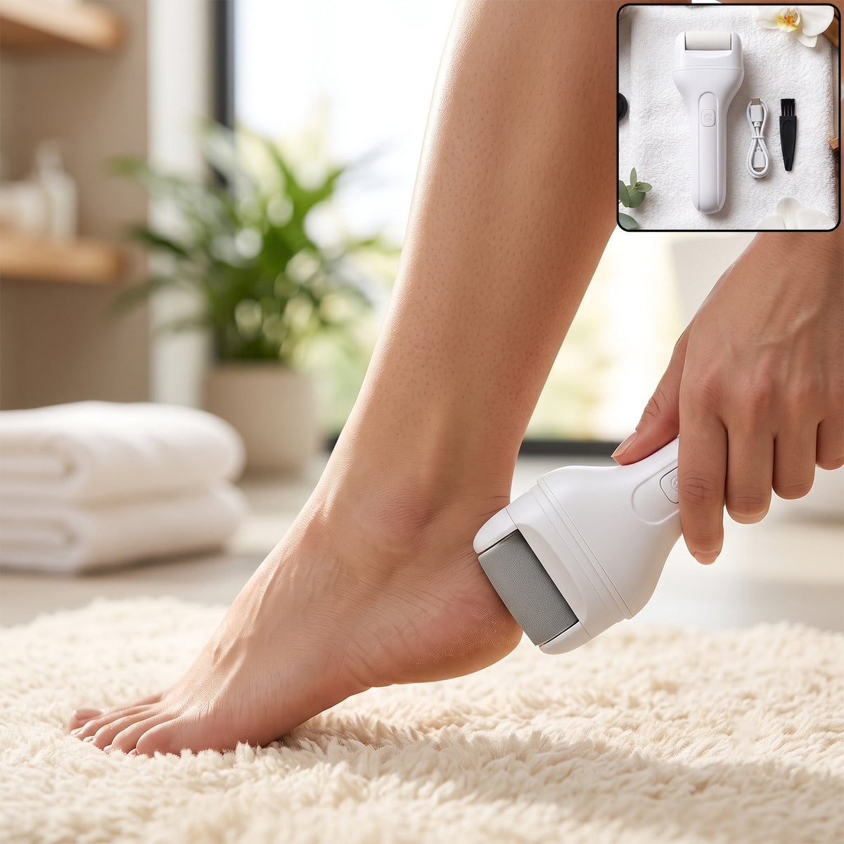 Electric Foot File – Rechargeable Callus Remover | AuriGlam Main image