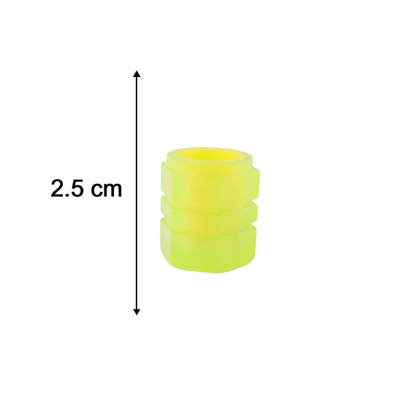 Diagram illustrating the compact dimensions of the Luminous Tyre Valve Caps.