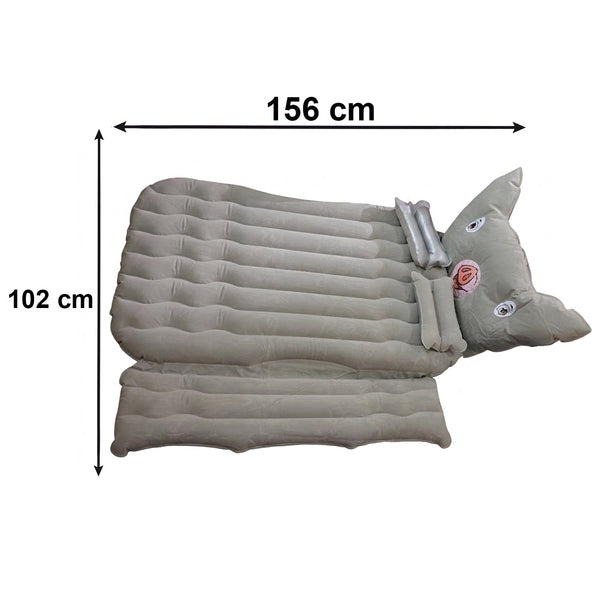 Folded portable car air mattress for easy storage in car or luggage