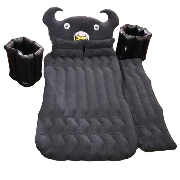 Car air mattress installed in car back seat for sleeping