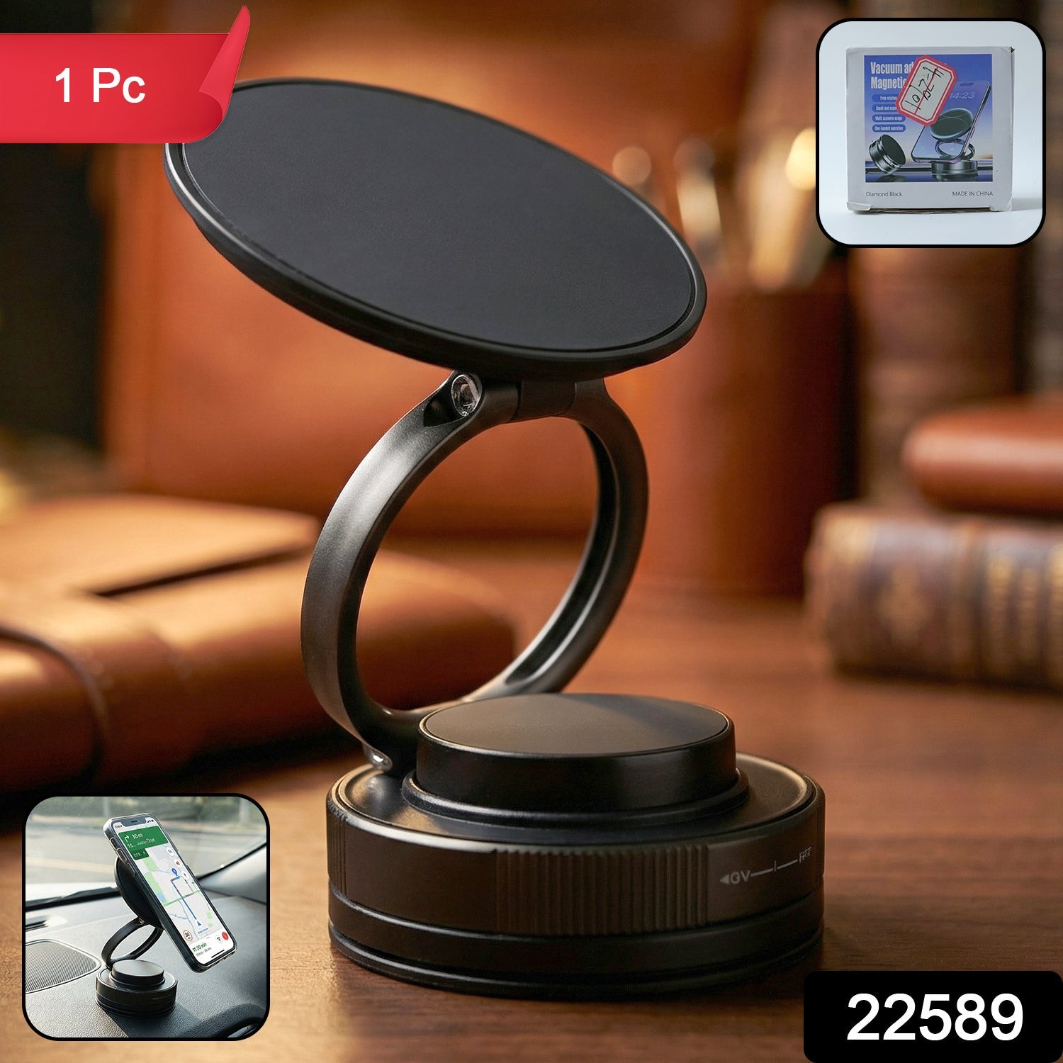 360° Rotatable Magnetic Phone Holder – Secure & Adjustable Car Stand Secondary image