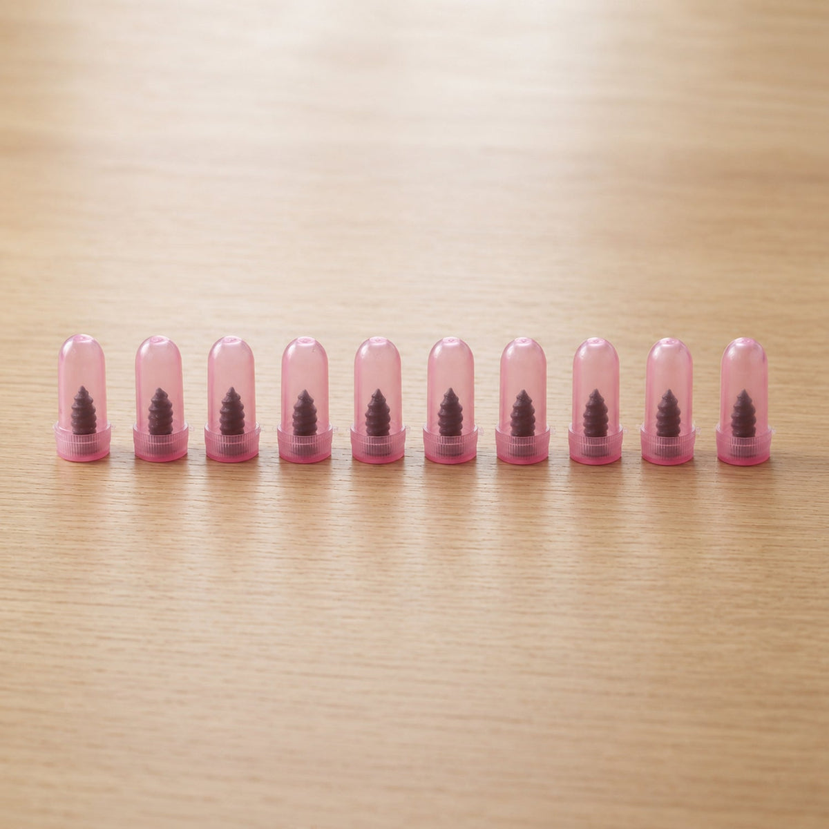 Pink tubeless tire repair screw nails 10-piece set for emergency repairs Main image
