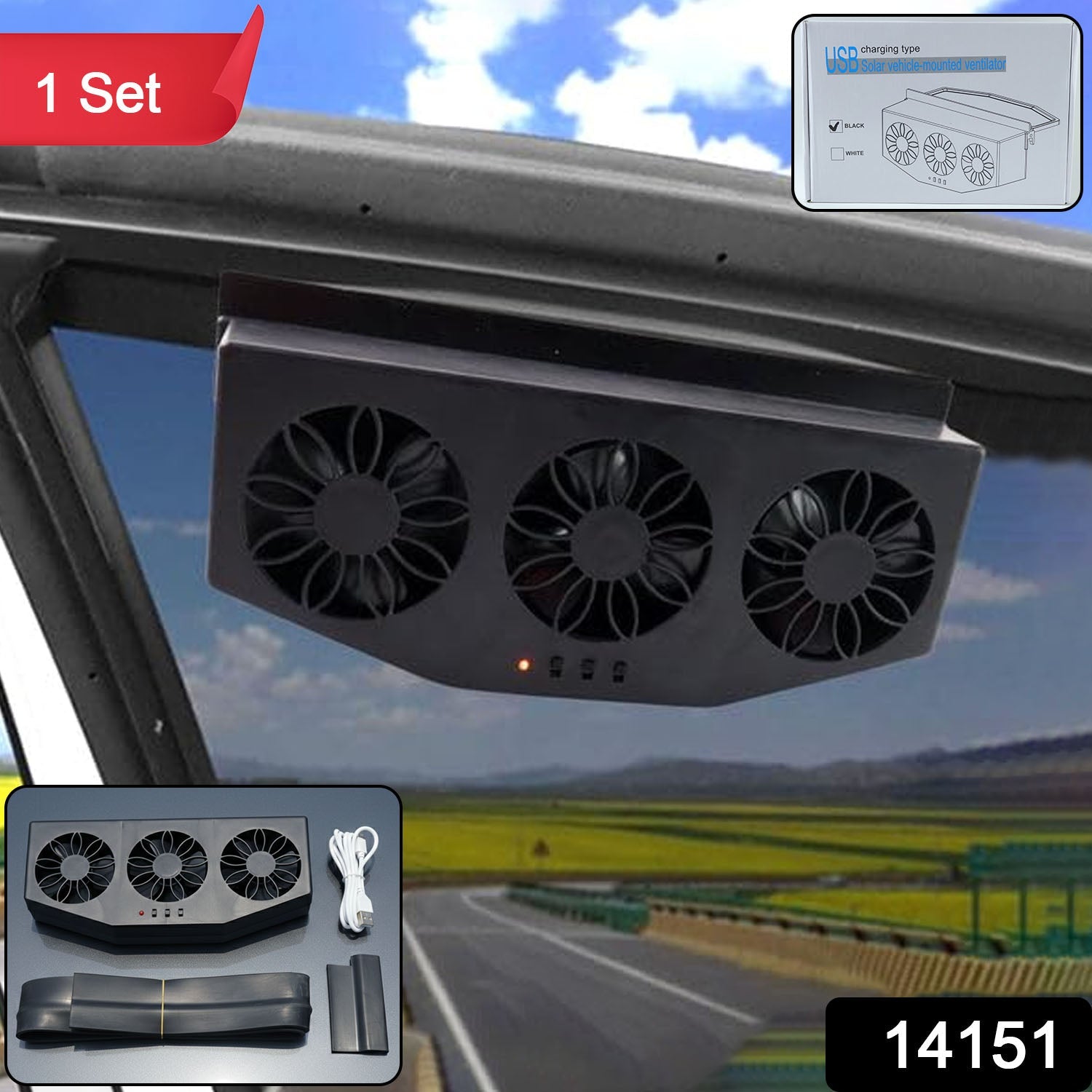 Car Exhaust Ventilation System – Triple Fan Plug & Play Cooling Secondary image