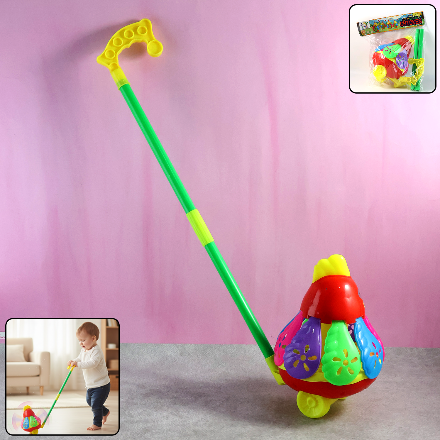 Chicken Push Toy for Toddlers – Interactive Motor Skill Booster Secondary image