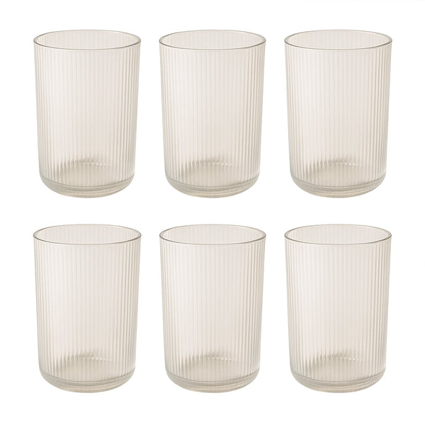 Supermom plastic glass with water and ice cubes inside
