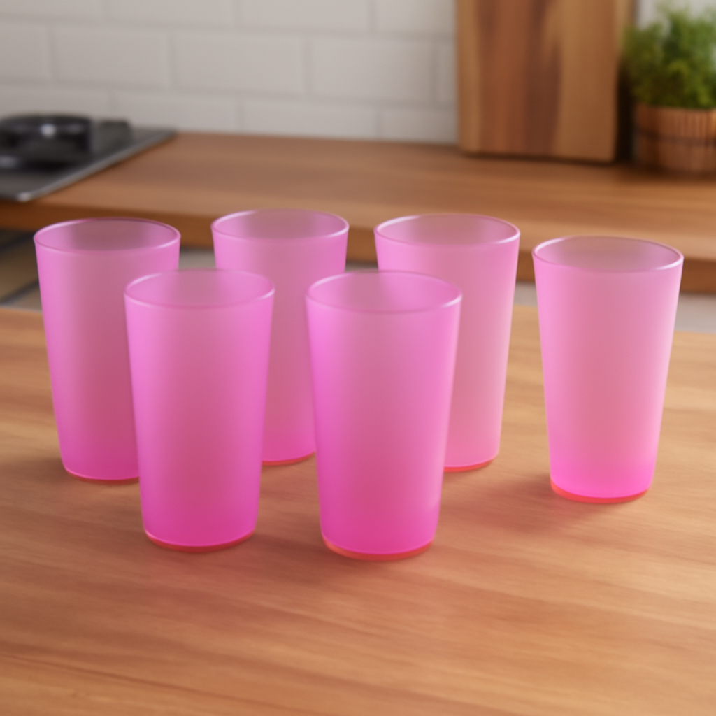 Plastic Glass Set – 6-Piece, 300ml | Durable Drinkware Secondary image