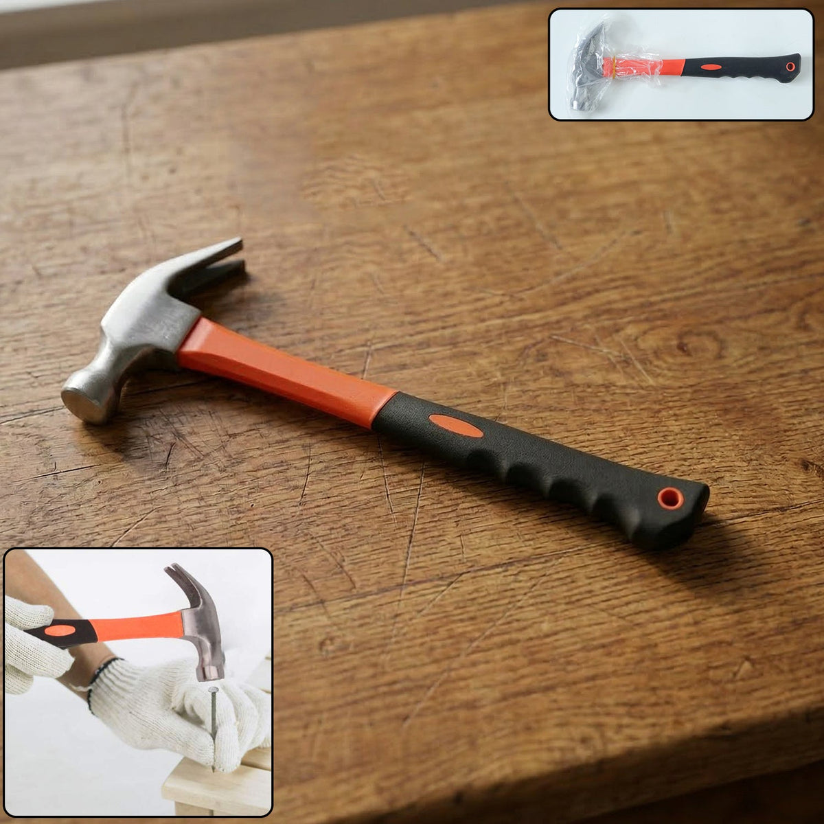 Claw Hammer with ergonomic rubber handle for DIY and home repairs Main image