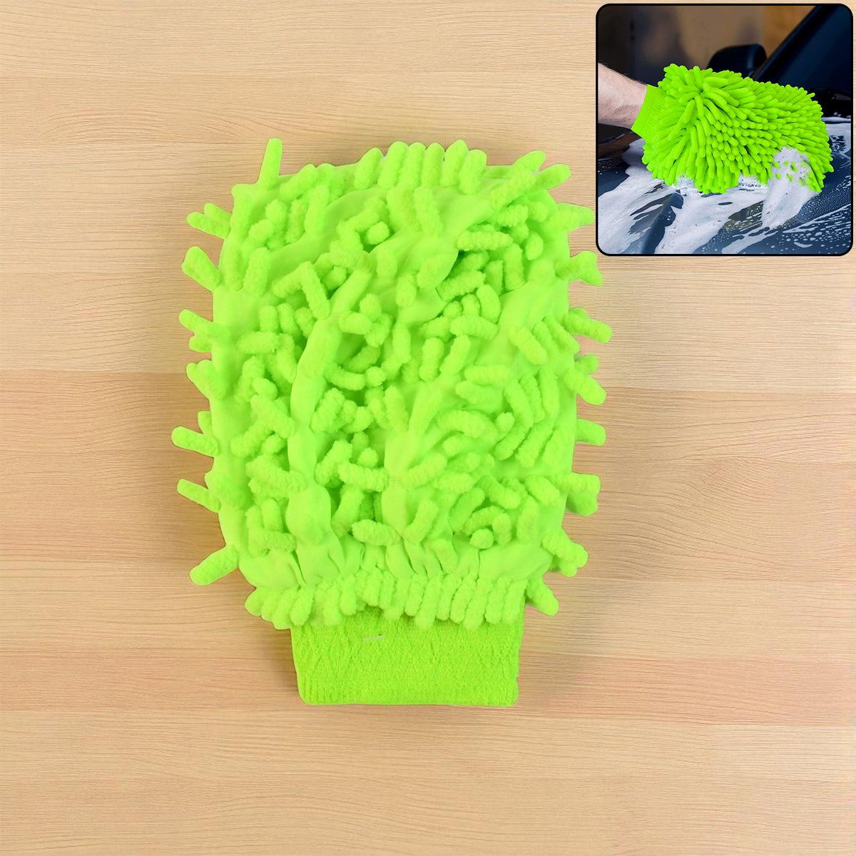 Microfiber car wash glove mitt for gentle cleaning Main image