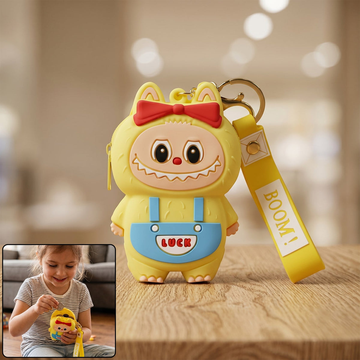 Cute cartoon monster silicone coin purse Main image