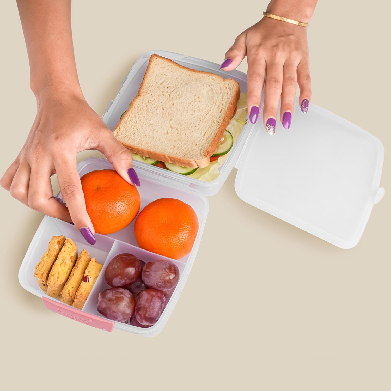 Airtight Multi-Compartment Lunch Box – 1400 ML Capacity Secondary image