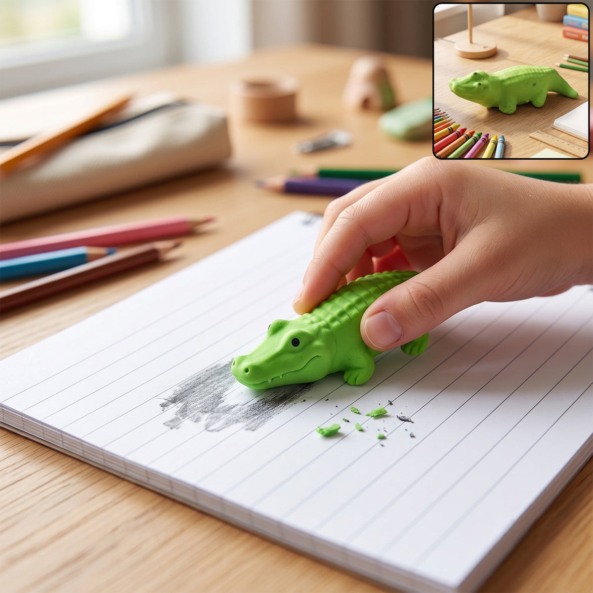 Animal Eraser for Kids – Cute & Educational Stationery | Writezo Main image