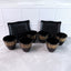 Complete 8-piece ceramic bowl and cup set elegantly displayed for dining.