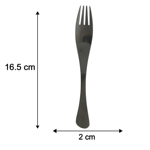 Compact 4 in 1 cutlery kit with pouch for picnics and travel